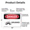 Signmission Explosives Danger Sign, Plastic, 10in W x 7in L, 2PK OS-2PACK-DS-P-710-L-1212 - alternate 4